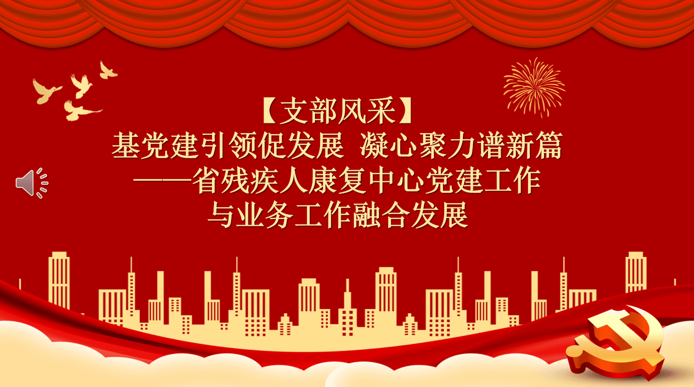 【支部风采】党建引领促发展 凝心聚力谱新篇——省残疾人康复中心党建工作与业务工作融合发展